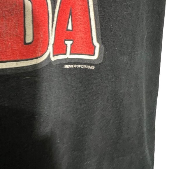 Calgary Canada Flag Graphic Tee Short Sleeve y2k T-Shirt Black Men's Size L - Picture 3 of 8